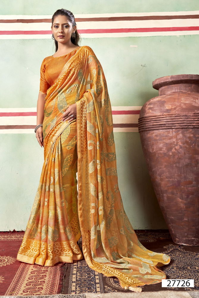 Inaaya Vol 5 By Vallabhi Printed Brasso Sarees Wholesale Shop In Surat
